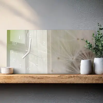 Horloge murale horizontale Pissenlit commun