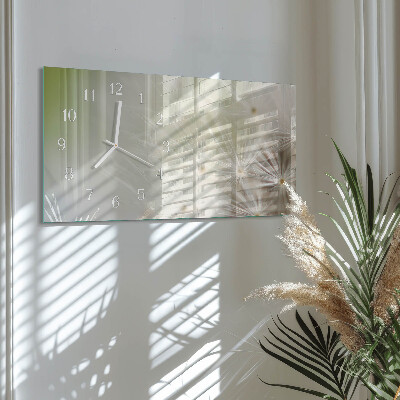 Horloge murale horizontale Pissenlit commun