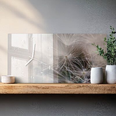 Horloge murale horizontale Pissenlit commun
