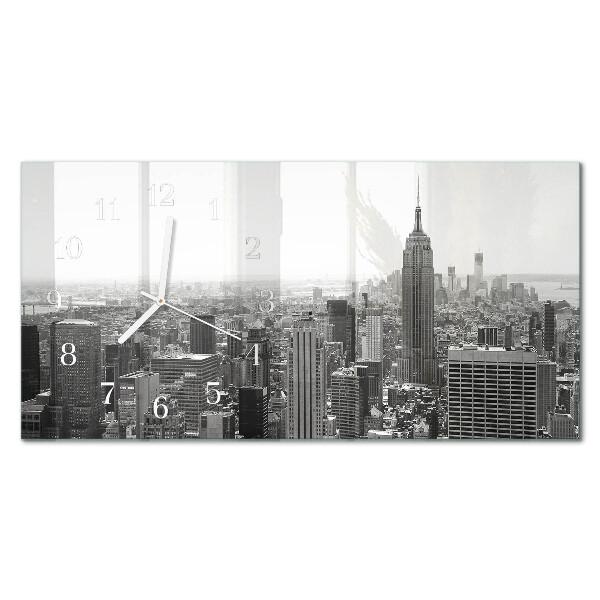 Horloge murale horizontale New york manhattan