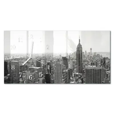 Horloge murale horizontale New york manhattan