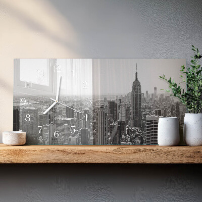 Horloge murale horizontale New york manhattan