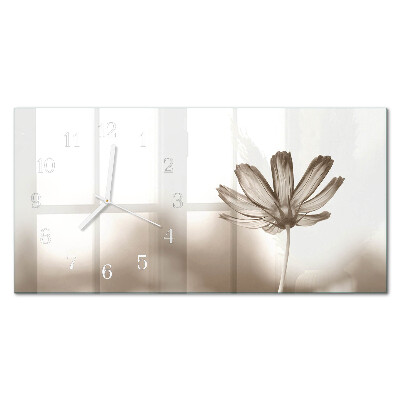 Horloge murale horizontale Une fleur a éclos