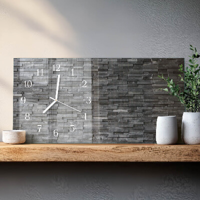 Horloge murale horizontale Structure en pierre