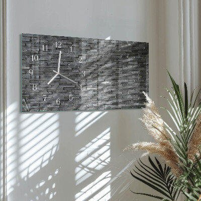 Horloge murale horizontale Structure en pierre