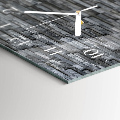 Horloge murale horizontale Structure en pierre