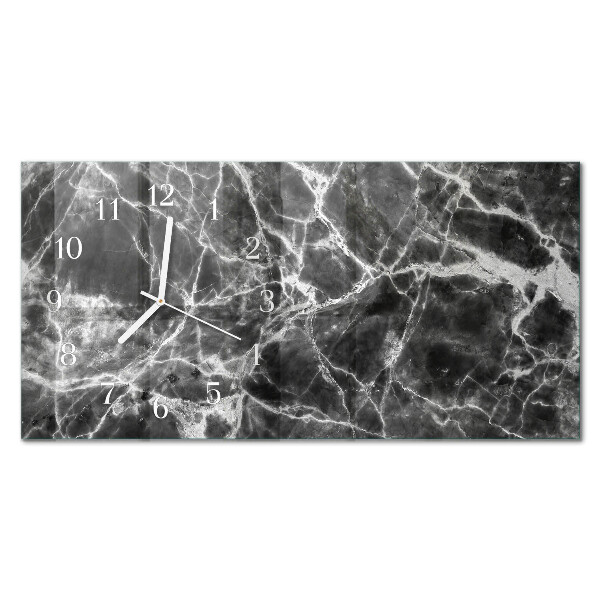 Horloge murale horizontale Marbre noir