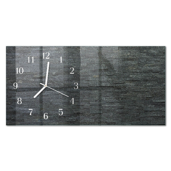 Horloge murale horizontale Pierre d'ardoise
