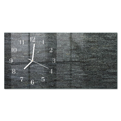 Horloge murale horizontale Pierre d'ardoise