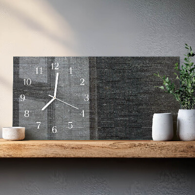 Horloge murale horizontale Pierre d'ardoise