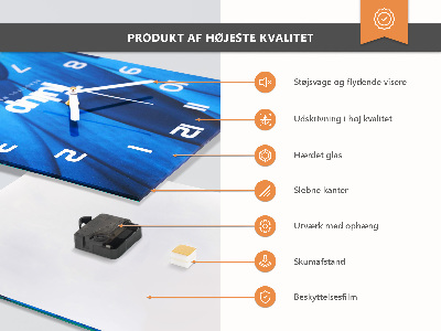 Horloge verticale en verre Modèle