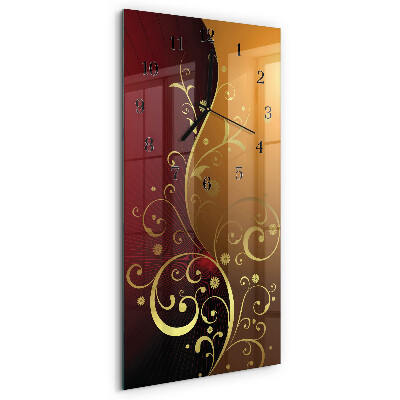 Horloge verticale en verre Abstraction