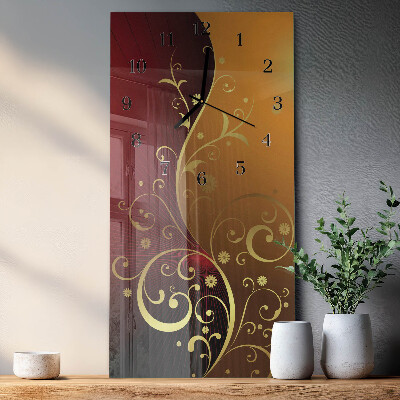 Horloge verticale en verre Abstraction