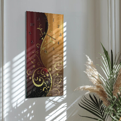 Horloge verticale en verre Abstraction