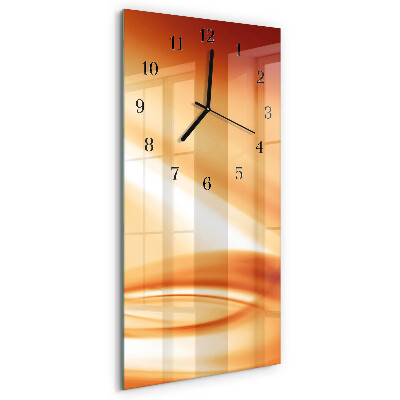 Horloge verticale en verre Abstraction