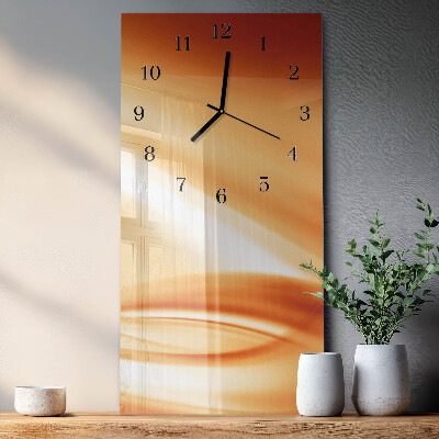 Horloge verticale en verre Abstraction