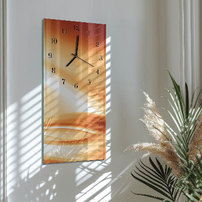 Horloge verticale en verre Abstraction