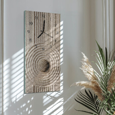 Horloge verticale en verre Pierre