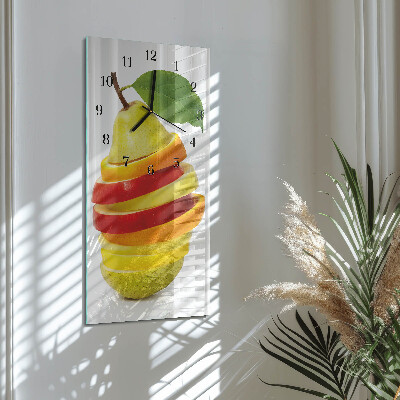 Horloge verticale en verre Fruit