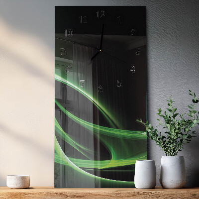 Horloge verticale en verre Abstraction