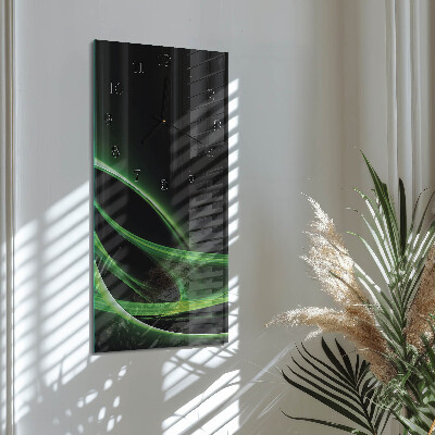 Horloge verticale en verre Abstraction