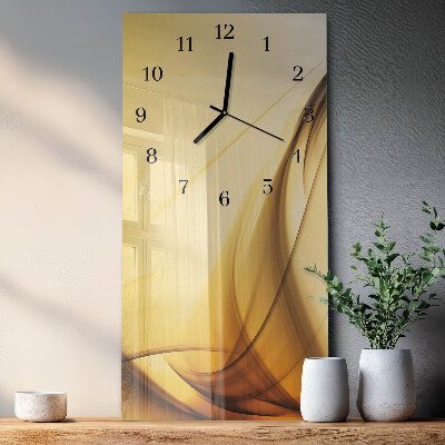 Horloge verticale en verre Abstraction