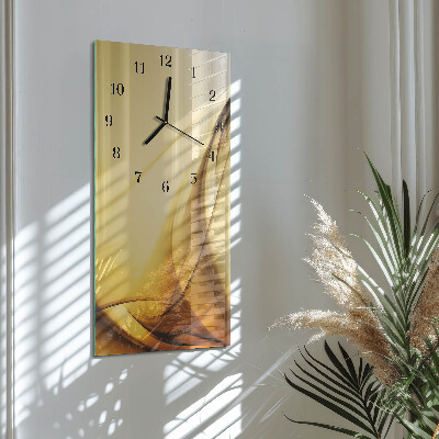 Horloge verticale en verre Abstraction
