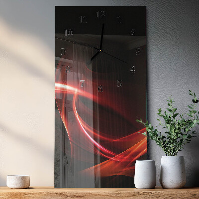 Horloge verticale en verre Abstraction