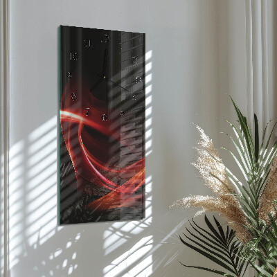 Horloge verticale en verre Abstraction