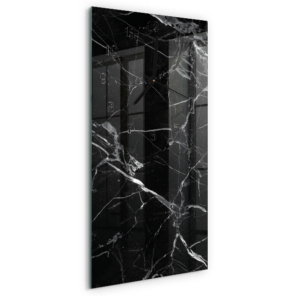 Horloge verticale en verre Graphite