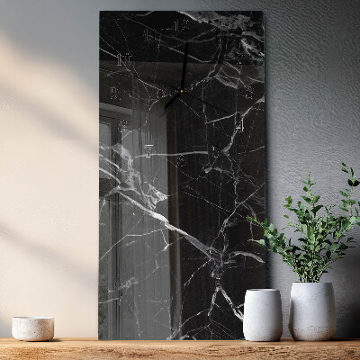 Horloge verticale en verre Graphite