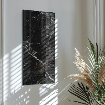 Horloge verticale en verre Graphite