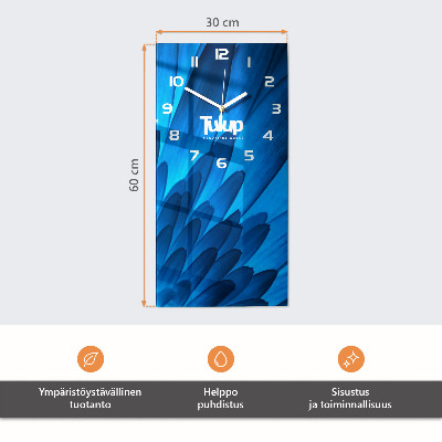 Horloge verticale en verre Bois