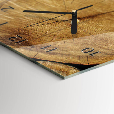 Horloge verticale en verre Bois
