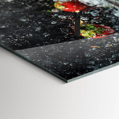 Horloge verticale en verre Fruit