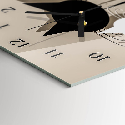 Horloge verticale en verre Chats