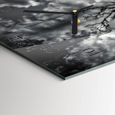 Horloge verticale en verre Arbre