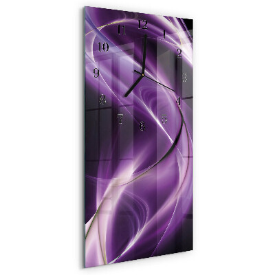 Horloge verticale en verre Flots