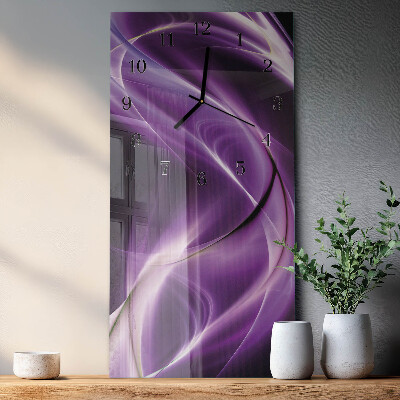 Horloge verticale en verre Flots
