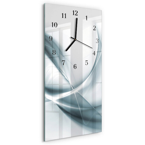Horloge verticale en verre Abstraction