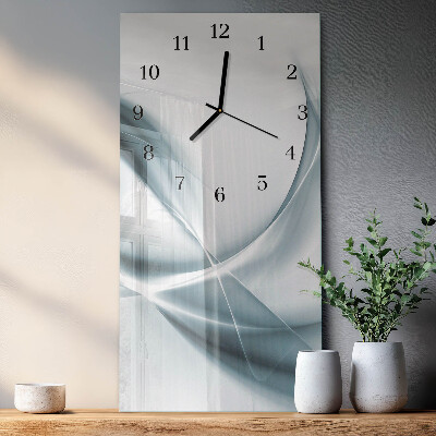 Horloge verticale en verre Abstraction