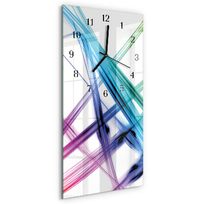 Horloge verticale en verre Abstraction