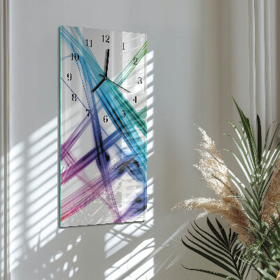 Horloge verticale en verre Abstraction