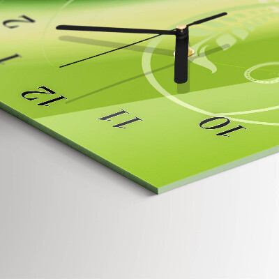 Horloge verticale en verre Motif floral