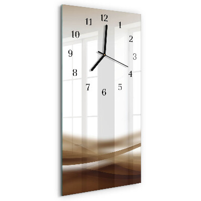 Horloge verticale en verre Lignes abstraites