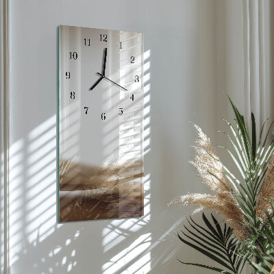 Horloge verticale en verre Lignes abstraites