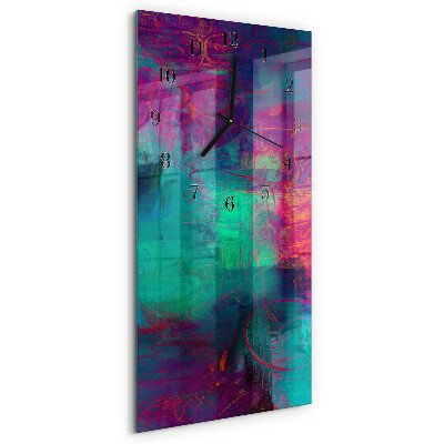 Horloge verticale en verre Image colorée