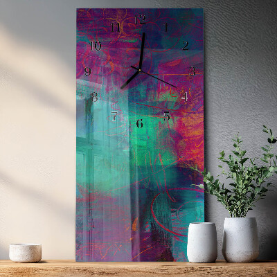 Horloge verticale en verre Image colorée
