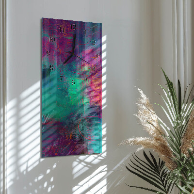 Horloge verticale en verre Image colorée