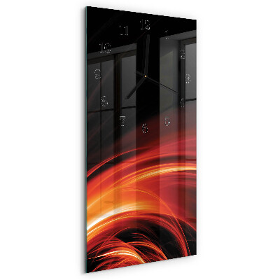 Horloge verticale en verre Abstraction